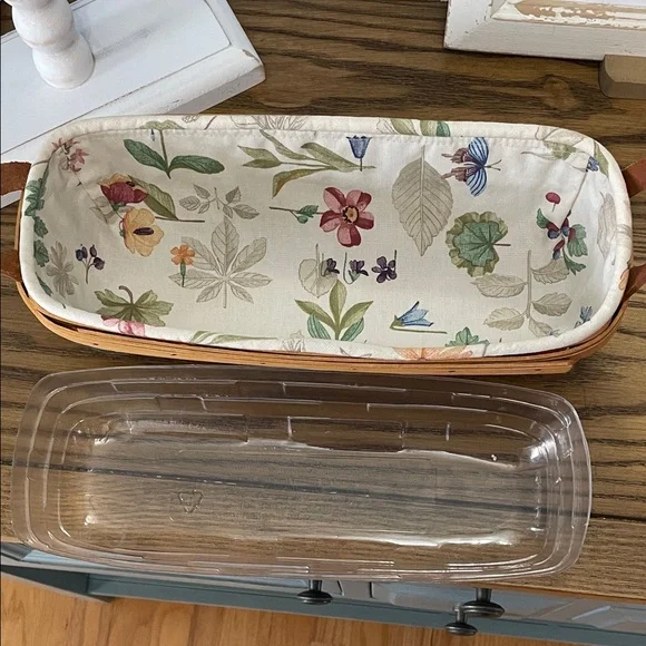 Longaberger Heartland Collection Hand woven muffin basket with fabric liner and - Picture 4 of 11